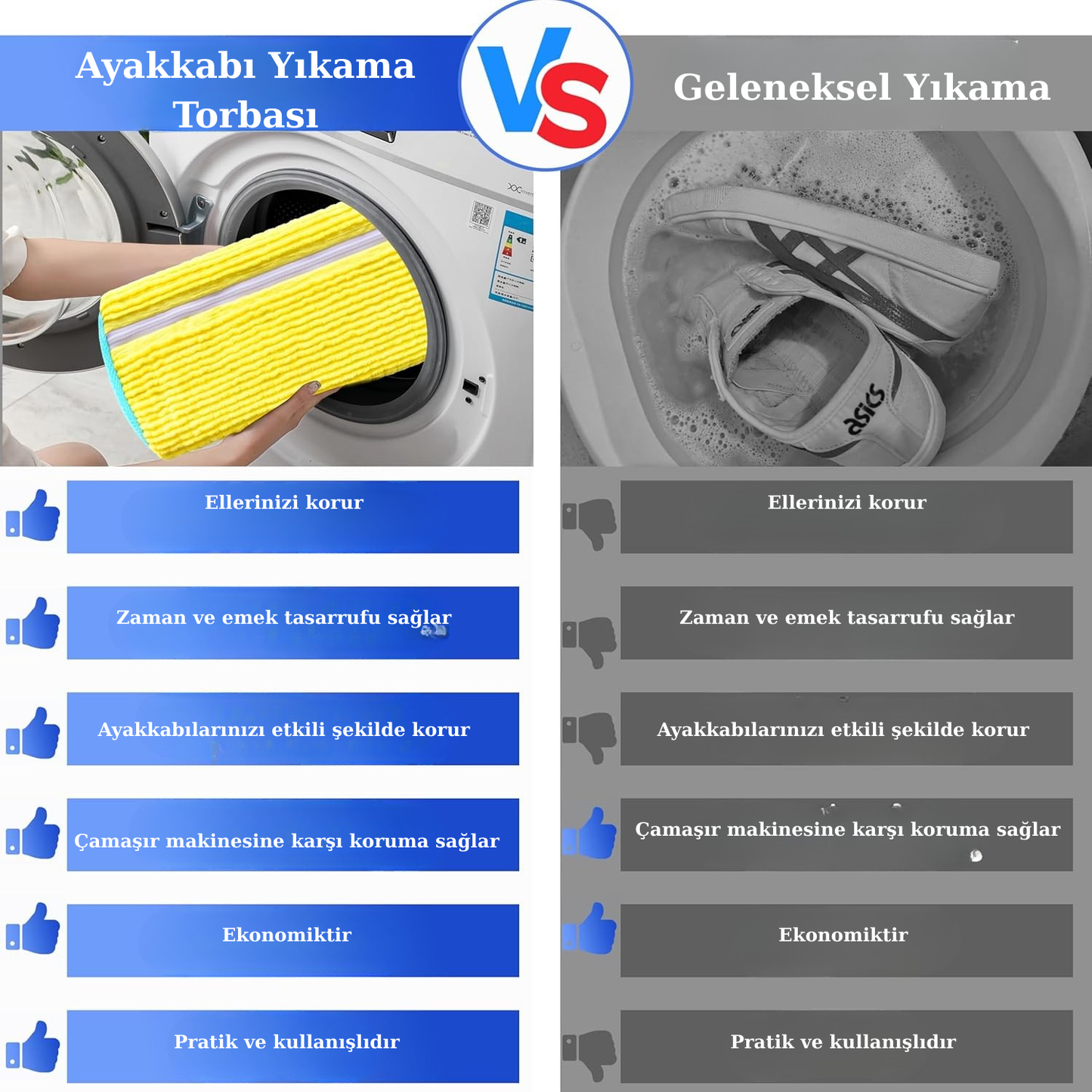 WashGuard™ Ayakkabı Yıkama Makinesi Torbası